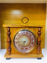 Đồng hồ lò sưởi liên xô máy tuần, vỏ gỗ, hàng lưu kho - MS166