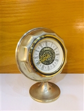 Đồng hồ để bàn Tây Đức dáng lạ, vỏ mạ bạc - mã số MS443